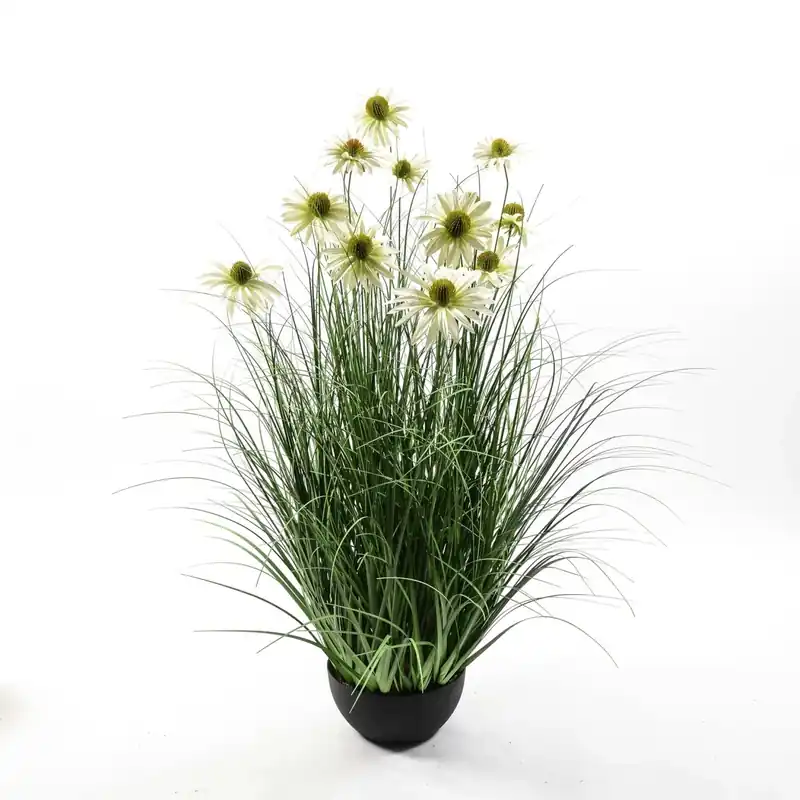 Lage Prijs Margherite finte in vaso 90 cm bianco