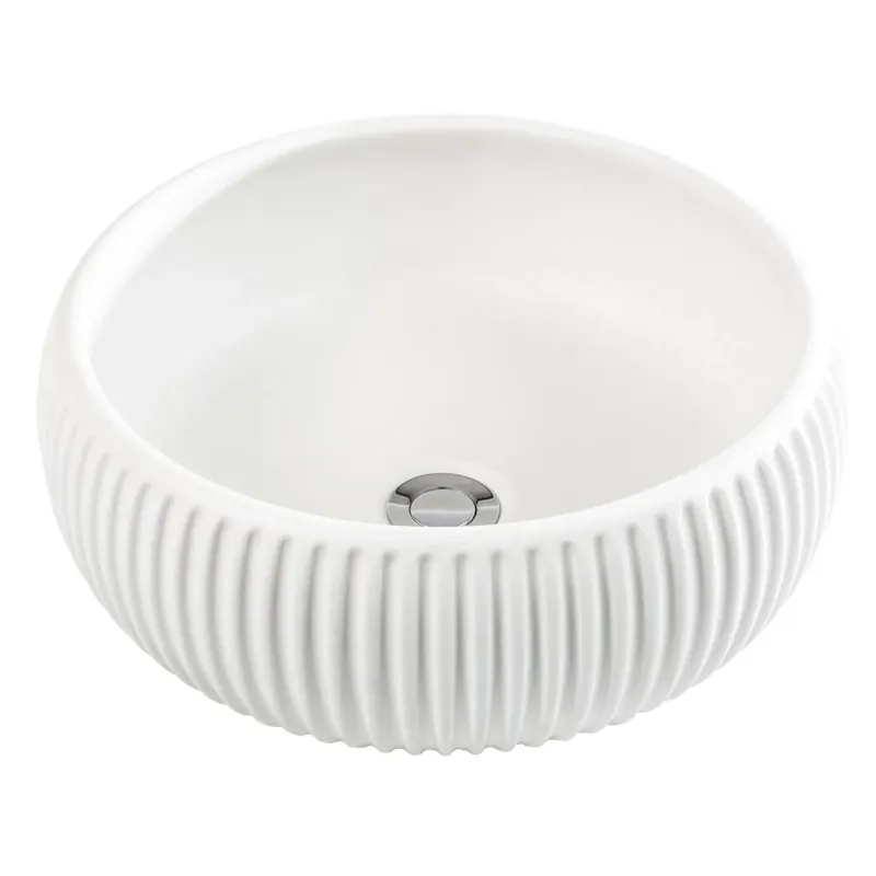 Beste Prijs Lavabo tondo da appoggio Plissè Ø 40 cm bianco sporco
