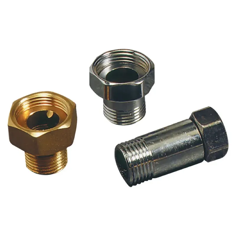 Raccordo dritto con calotta girevole in ottone cromato 3/8`` M x 1/2`` F Shop Nu