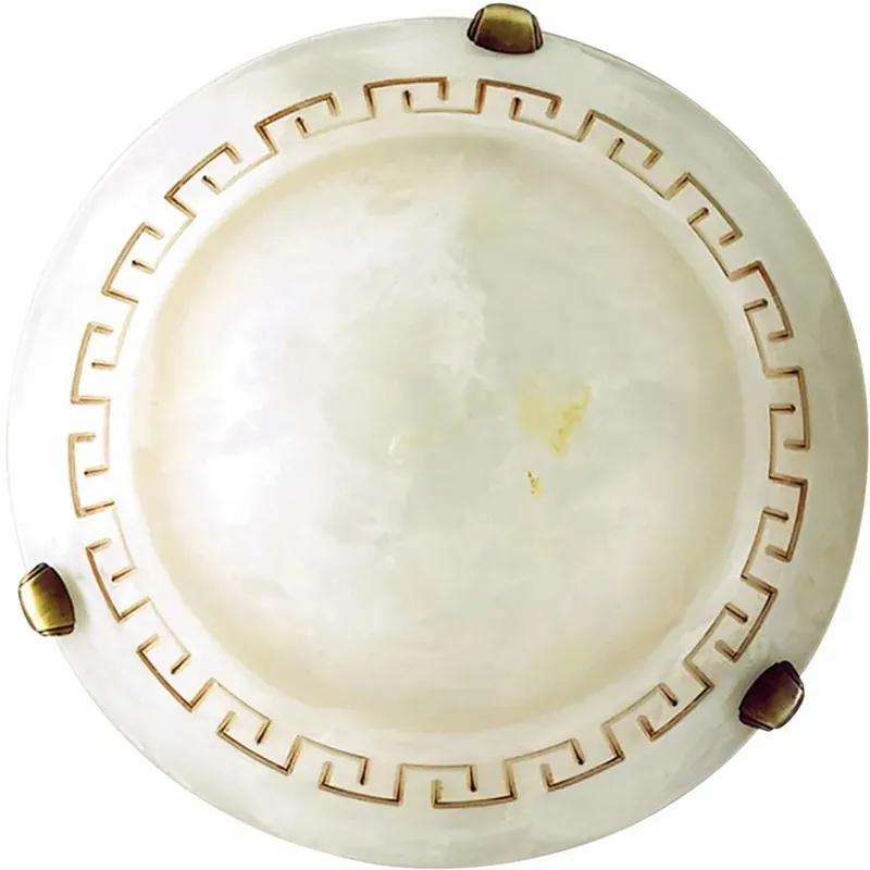 Plafoniera Trecento 30x30x10 cm bianco e ambra Flitsaanbieding