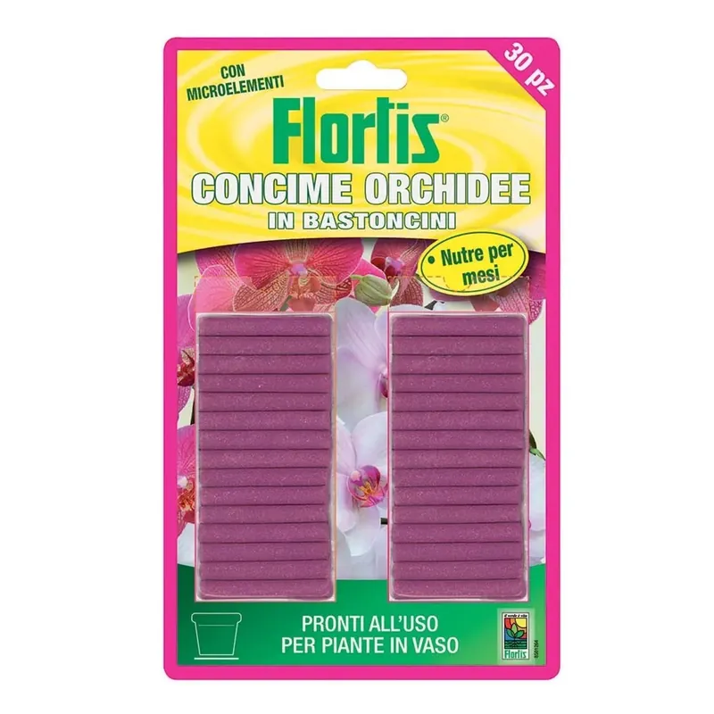 Direct Beschikbaar Concime per Orchidee Flortis in bastoncino 30 pz