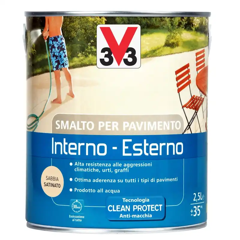 Finale Uitverkoop Smalto per Pavimenti Interno/Esterno all`acqua Sabbia 2,5 l