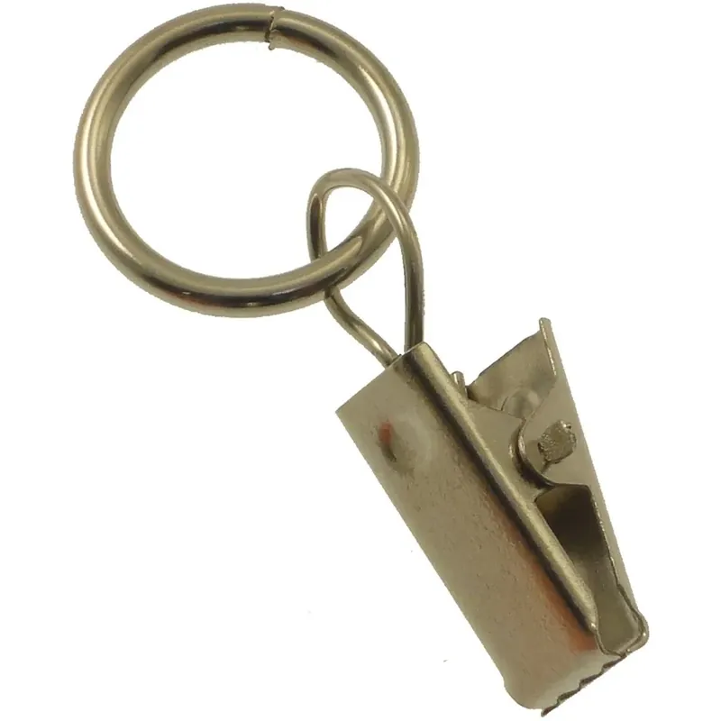 Pinze per tende in metallo nichelato 6 pz Favoriet