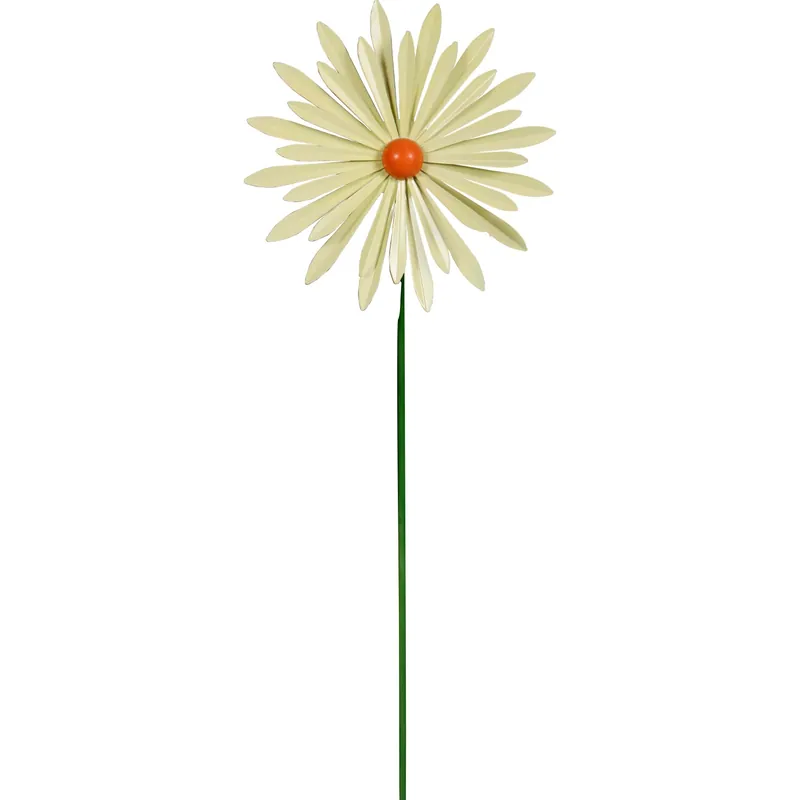 Voordeelprijs Asta decorativa margheritone bianco e arancione 95 cm