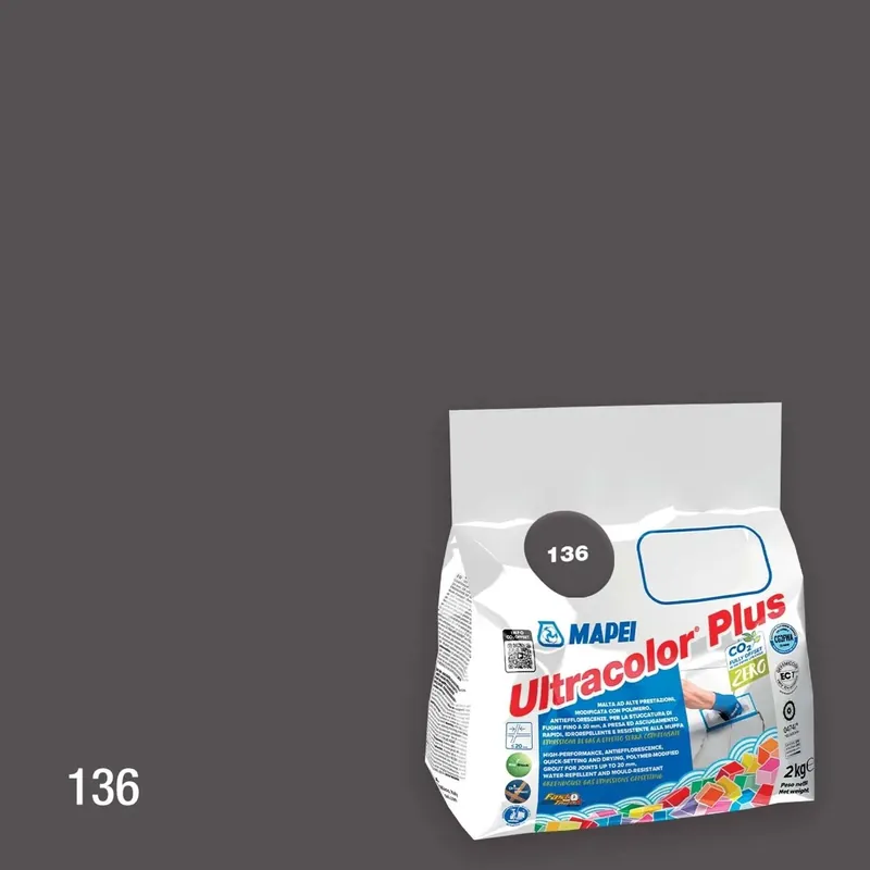 Hete Deal Stucco per fughe Ultracolor plus 2 kg colore 136 Fango