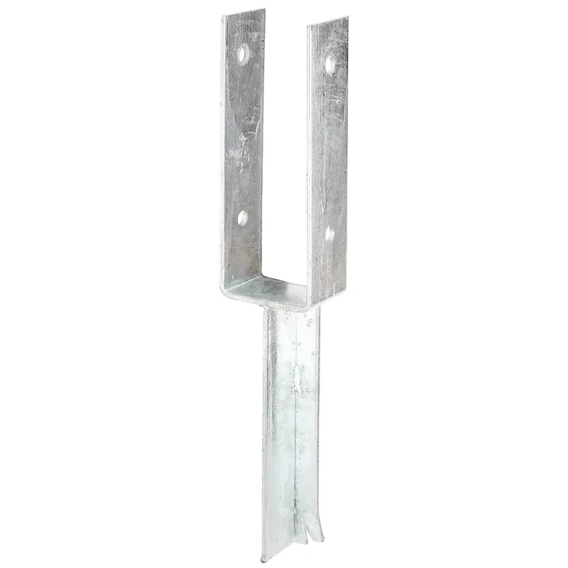 Staffa porta palo ad U in acciaio da ancorare 71 mm x 200 mm Koop Vandaag