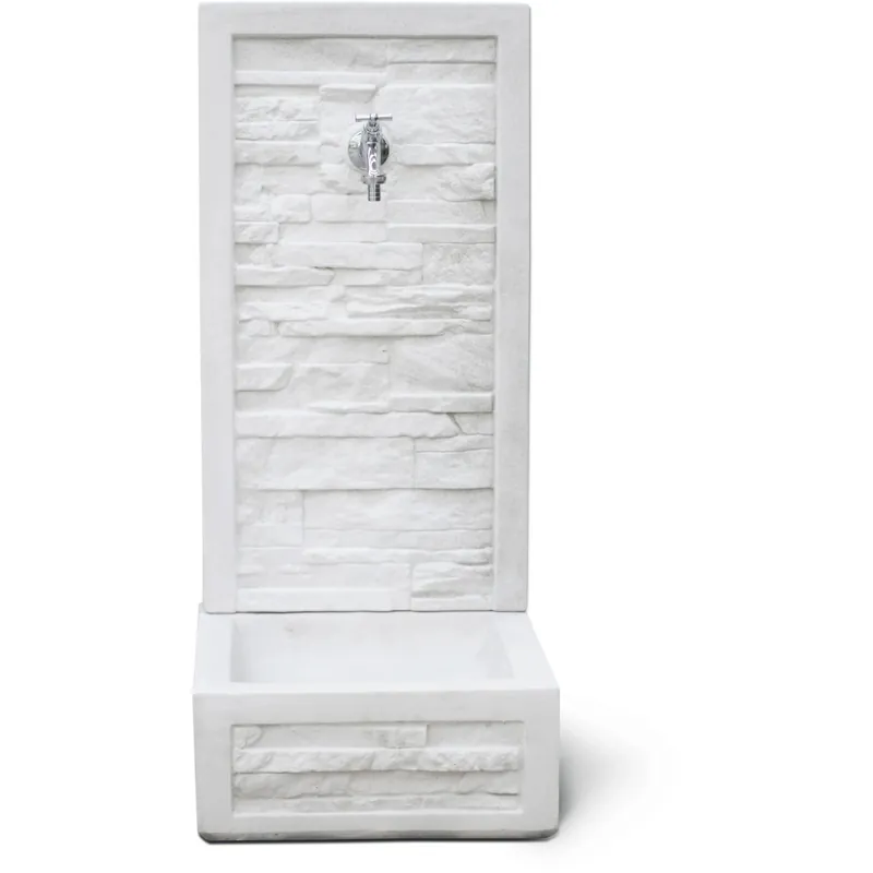 Bestseller Fontana da giardino Adige in cemento bianco H 92 cm