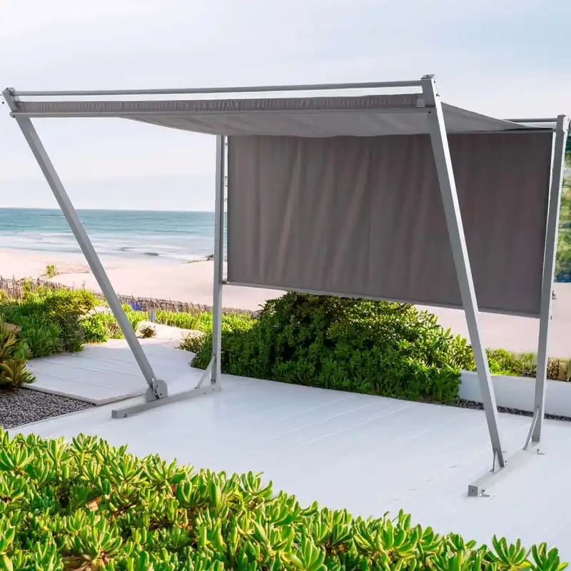Pergola in acciaio e poliestere Bonney 250x200x200 cm Beste Prijs