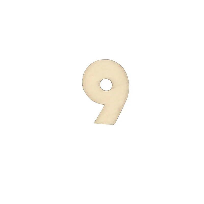 Numero 9 decorativo in legno 4 cm Lage Kosten