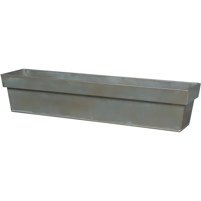 Fioriera da esterno in metallo marrone 78x15,5x14,5 cm Fabrieksprijs