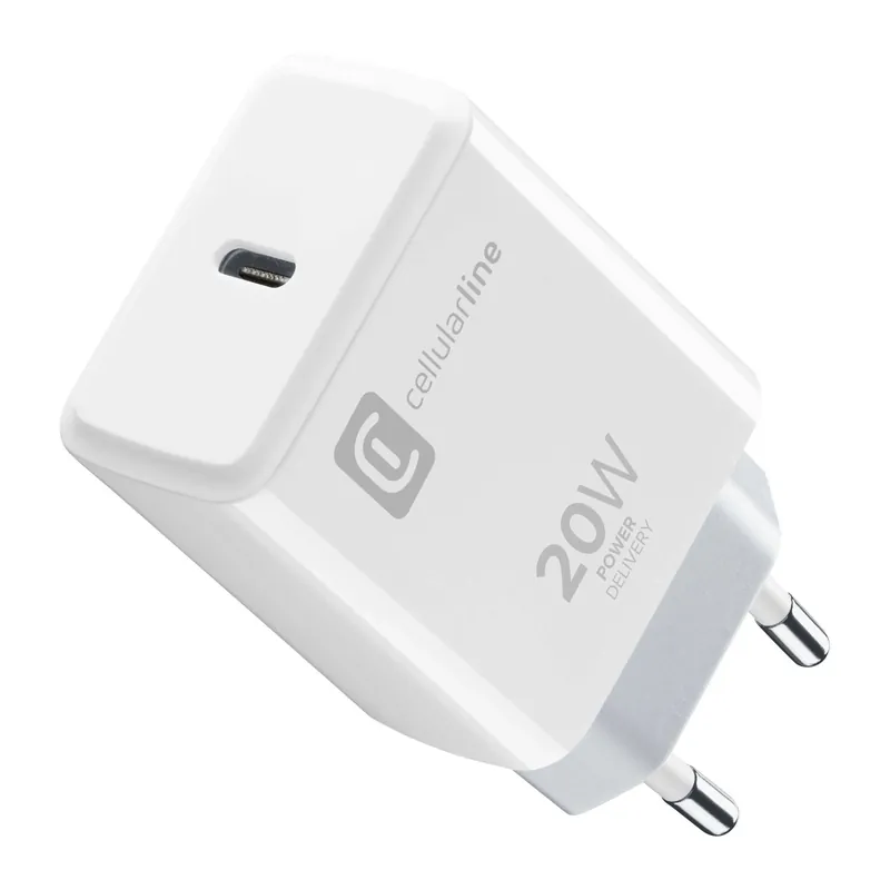Caricabatterie da rete USB-C Iphone 8 or later Cellularline 20W bianco Bestseller