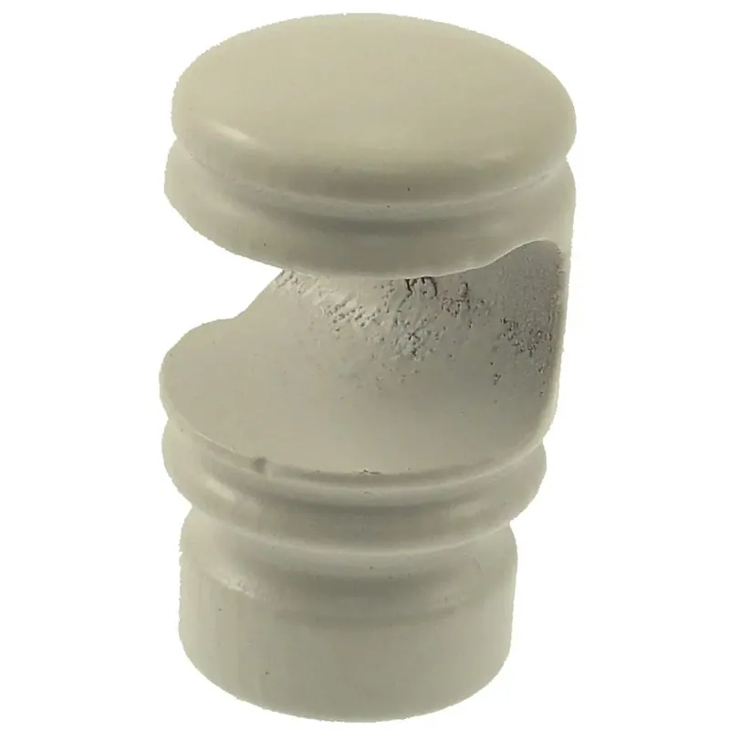 Supporto bastone tenda centrale in legno Ø 1,1 x L 3,5 cm bianco Fabrieksprijs