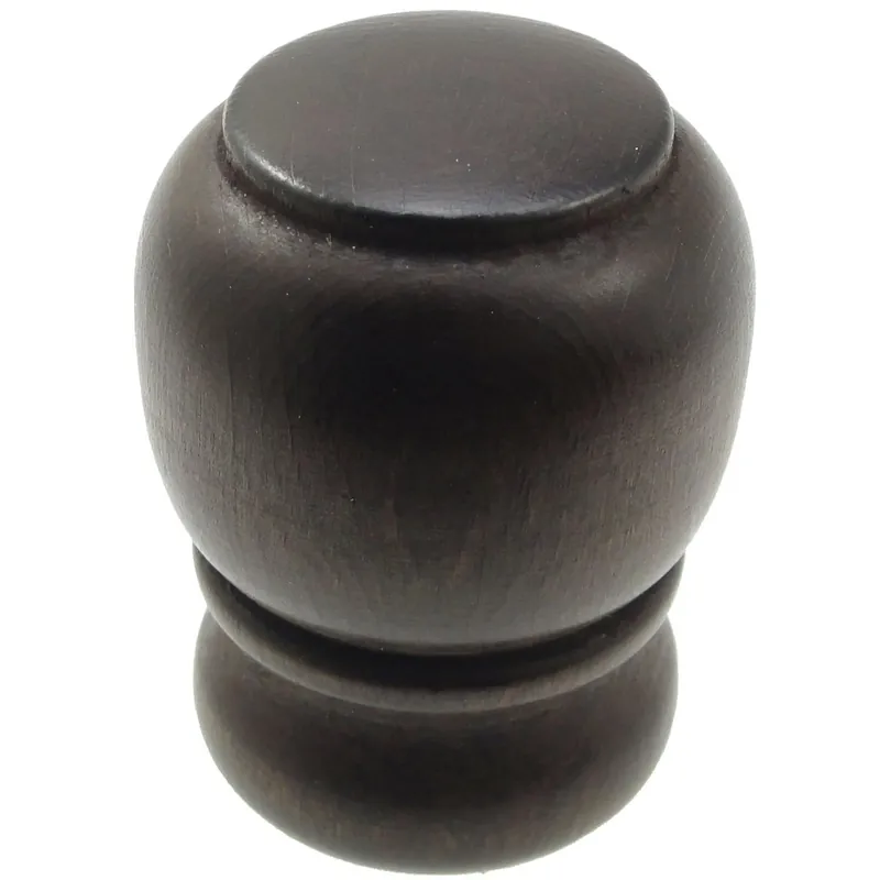Terminale bastone tenda Extra in legno noce Ø 35 mm 2 pz Direct Verzonden
