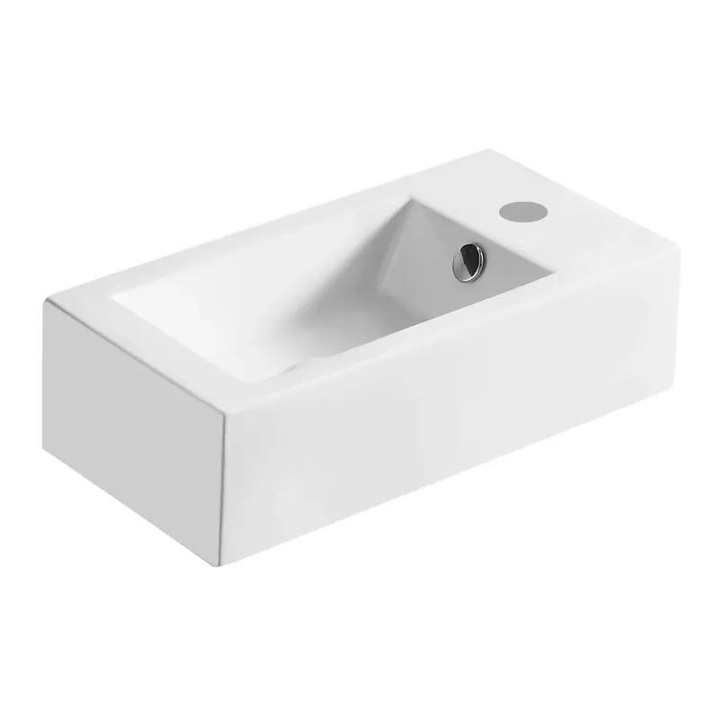 Superprijs Lavabo d`appoggio in ceramica bianca l 50 x p 25,5 x h1 4,5 cm
