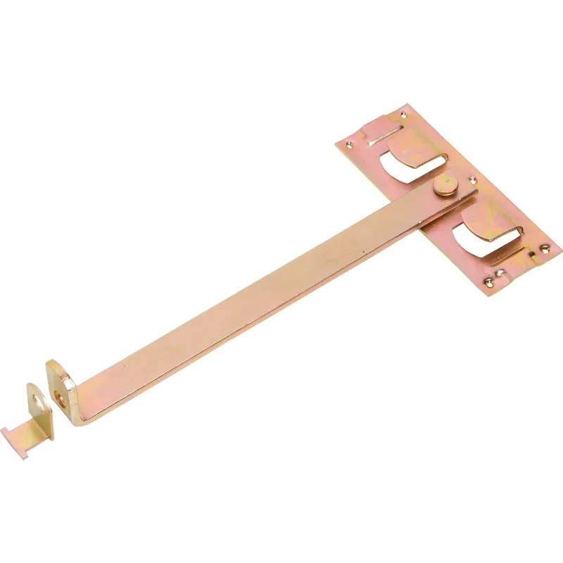 Chiavistello per cancelli a doppio battente zincato 420x70 mm giallo Favoriet