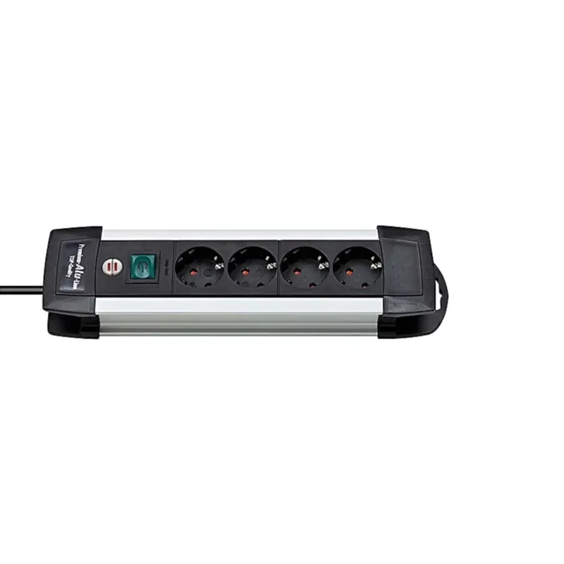 Presa multipla Brennenstuhl Premium-Alu-Line a 4 vie argento-nero 1,8 m Beste Prijs