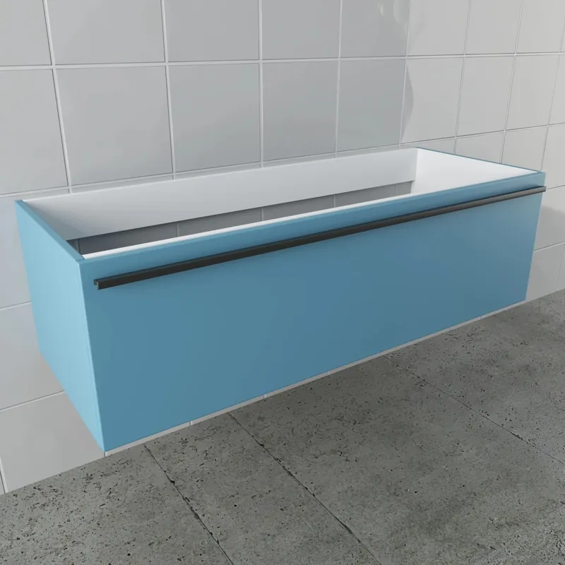 Betrouwbaar Mobile bagno base lavabo sospeso Diana 120x46x45 cm blu bermuda