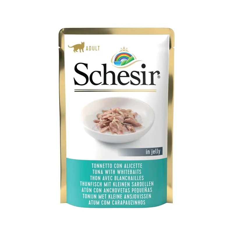 Cibo umido per gatto Schesir Tonnetto con alicette busta 85 g Superprijs