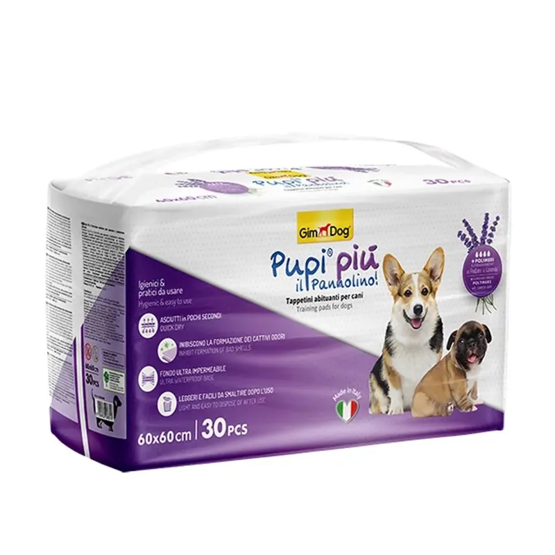 Meest Verkocht Tappetini abituanti per cani Pupi Più alla Lavanda 60x60 cm