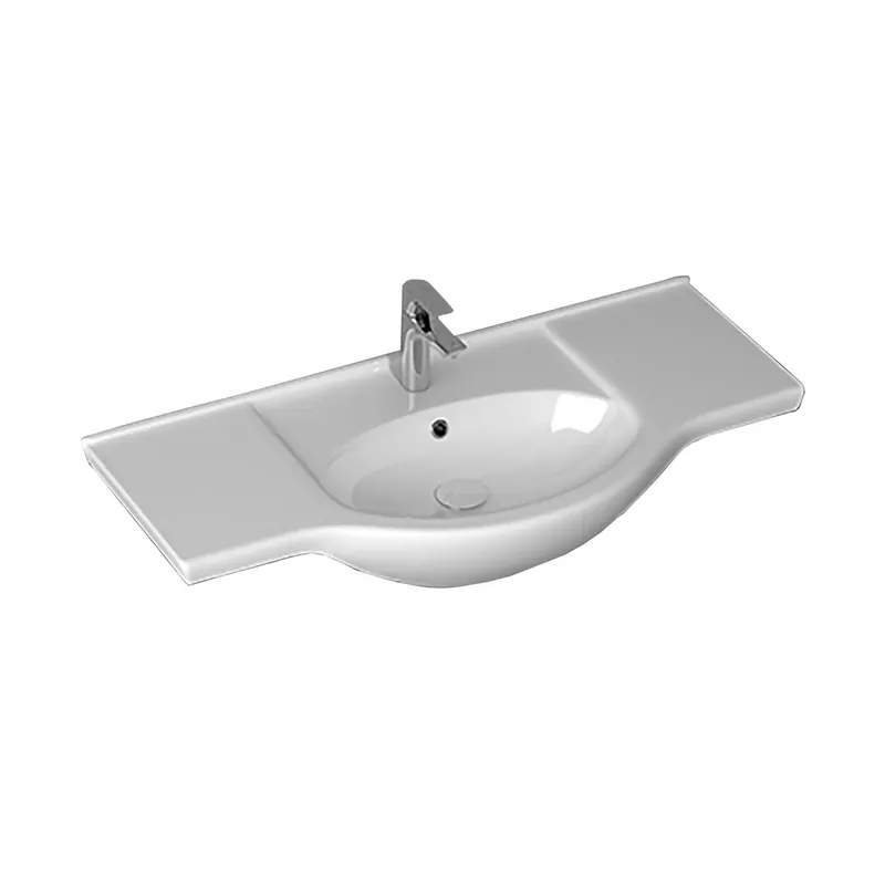 Lavabo consolle integrale ceramica 105 cm bianco Bestel Nu