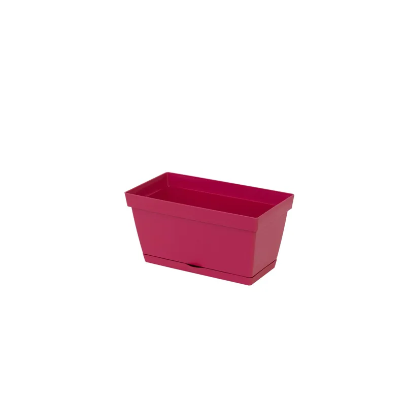 Mini cassetta in plastica riciclata c/s Mymood 22 cm rosso ciliegia Finale Uitverkoop