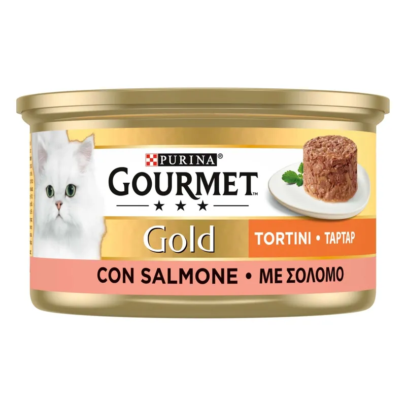 Populair Cibo umido Purina Gourmet Gold Tortini con salmone lattina 85 g