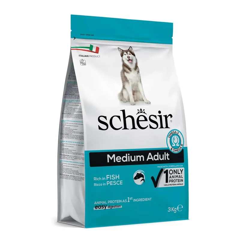 Nieuw Crocchette con pesce Schesir per cani taglia media 3 Kg