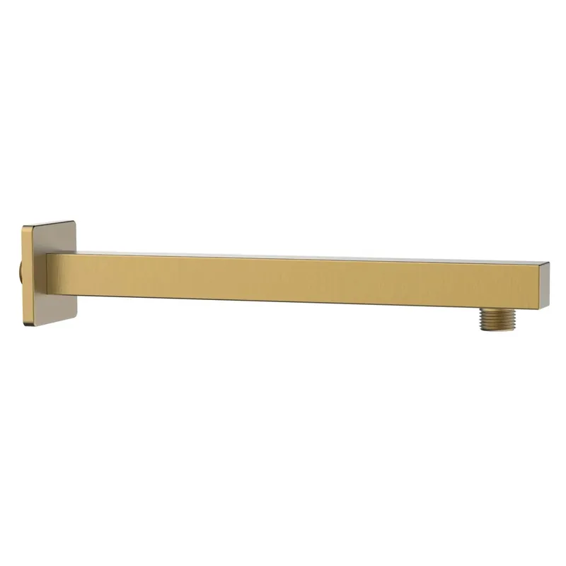 Braccio doccia quadrato in acciaio 25x25 mm L 30 cm oro opaco Betaalbaar
