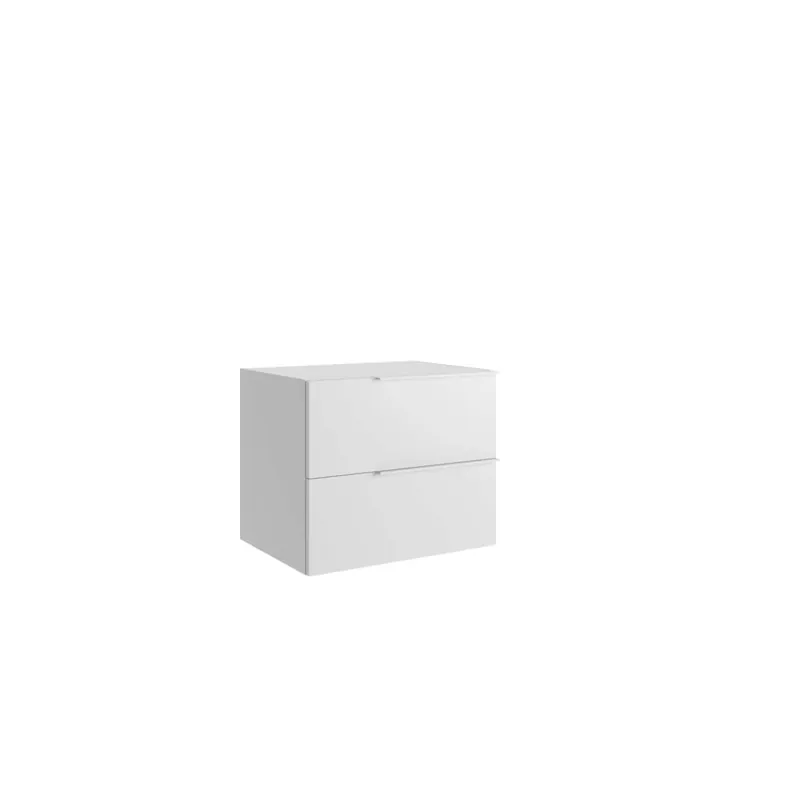 Mobile bagno base sospesa 2 cassetti Caren h.50 l.60 p.51 cm bianco Nieuw