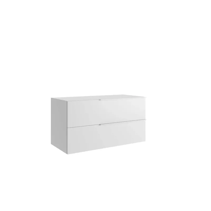 Mobile bagno base sospesa 2 cassetti Caren h.50 l.95 p.46 cm bianco Flitsaanbieding