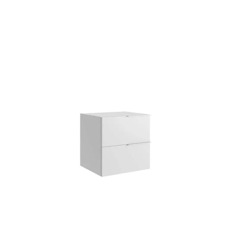 Mobile bagno base sospesa 2 cassetti Caren h.50 l.50 p.46 cm acero Express Levering