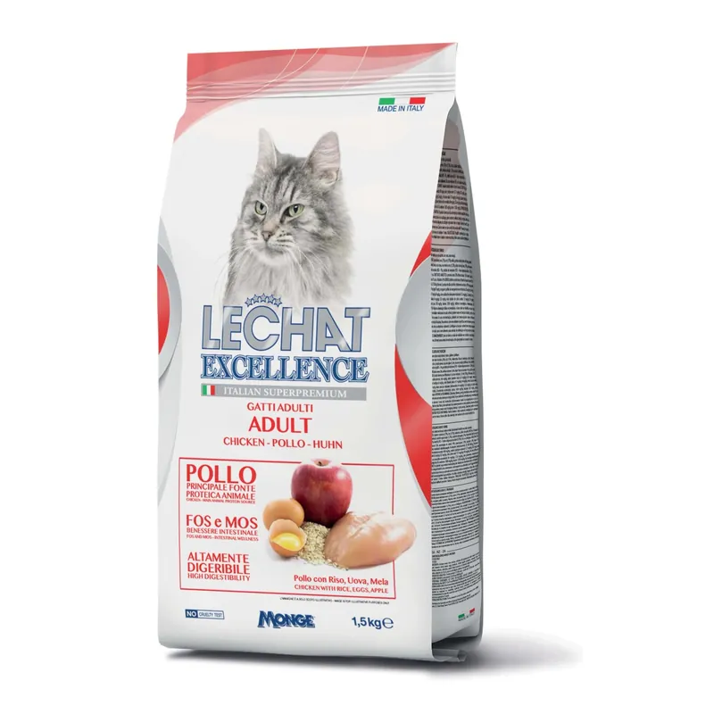 Beperkte Voorraad Cibo secco per gatti Monge Lechat Excellence al pollo 1,5 kg