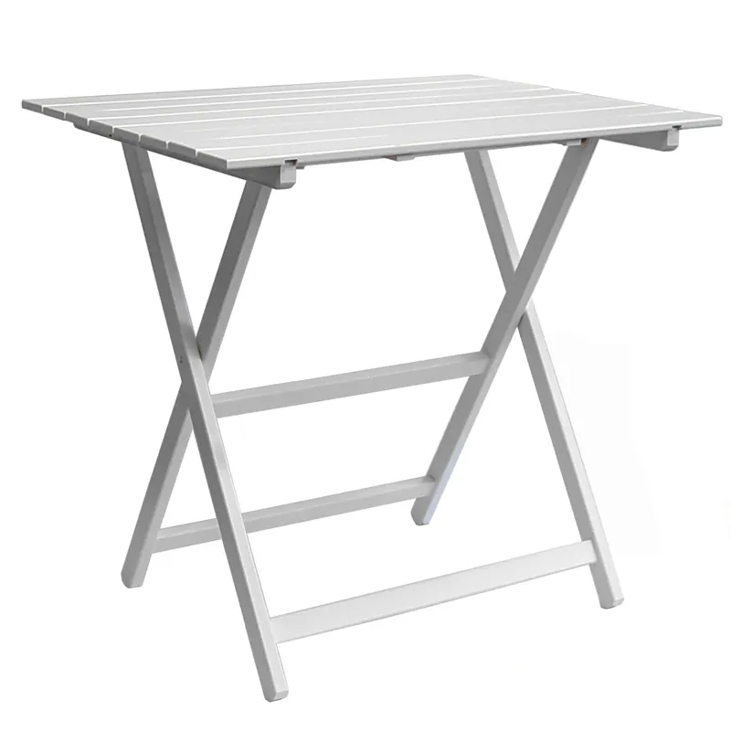 Lage Prijs Tavolo da giardino Prince in legno 60x80xH72 cm bianco