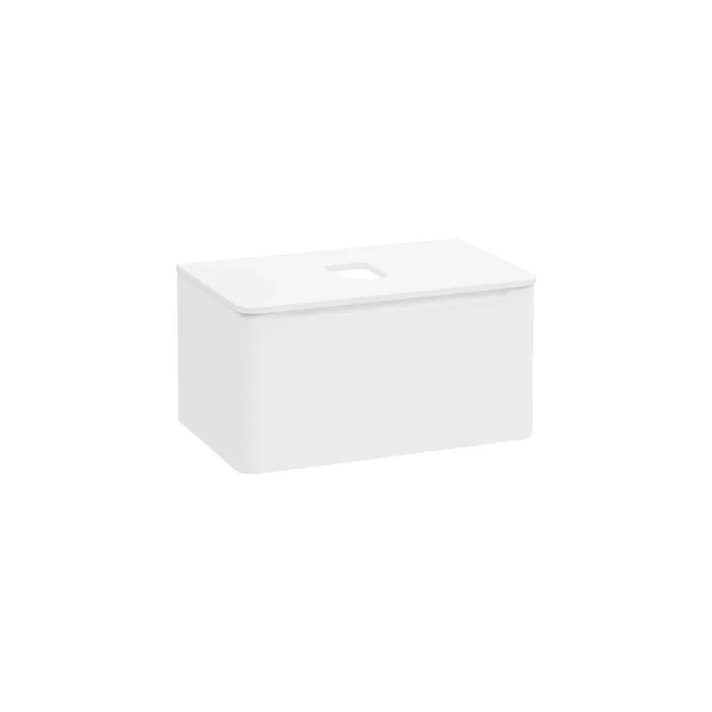 Weekendaanbieding Mobile bagno base lavabo sospeso 1 cassetto Integra Round 80 cm matt white