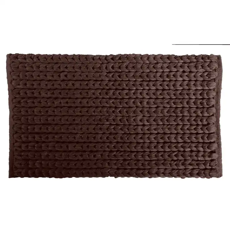 Tappeto in cotone marrone Tissu 60 x 110 cm Beperkte Voorraad
