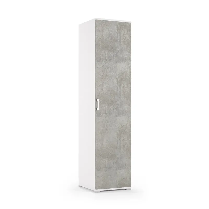 Mobile multiuso con anta singola 4 ripiani 195x45x45 cm cemento Uitverkoop