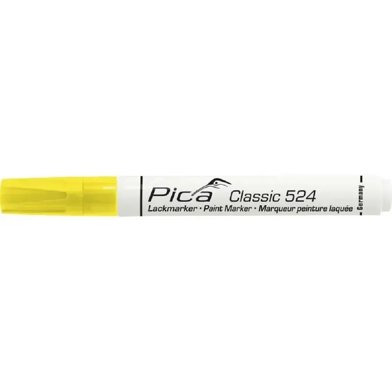 Pennarello a vernice Pica Classic laccata giallo con punta tonda Beperkte Voorraad