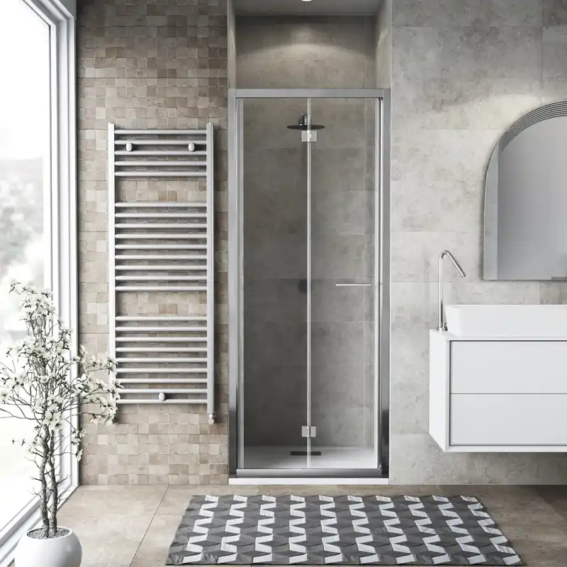 Porta soffietto doccia 2 ante 72/76 cm cromo Op = Op