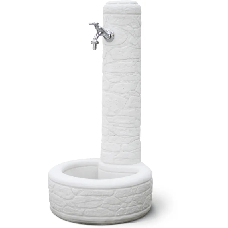 Fontana da giardino Arnosto in cemento bianco H 81 cm Bestseller