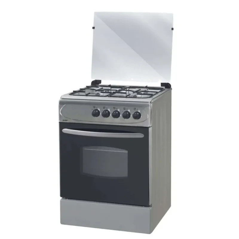 Cucina a gas con forno elettrico Samet Ares 4 bruciatori 85x60 cm inox argento Premium