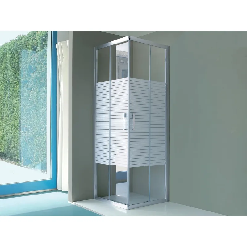 Lato box doccia angolare Orchestra vetro serigrafato cromo 67-69 cm Beperkte Voorraad