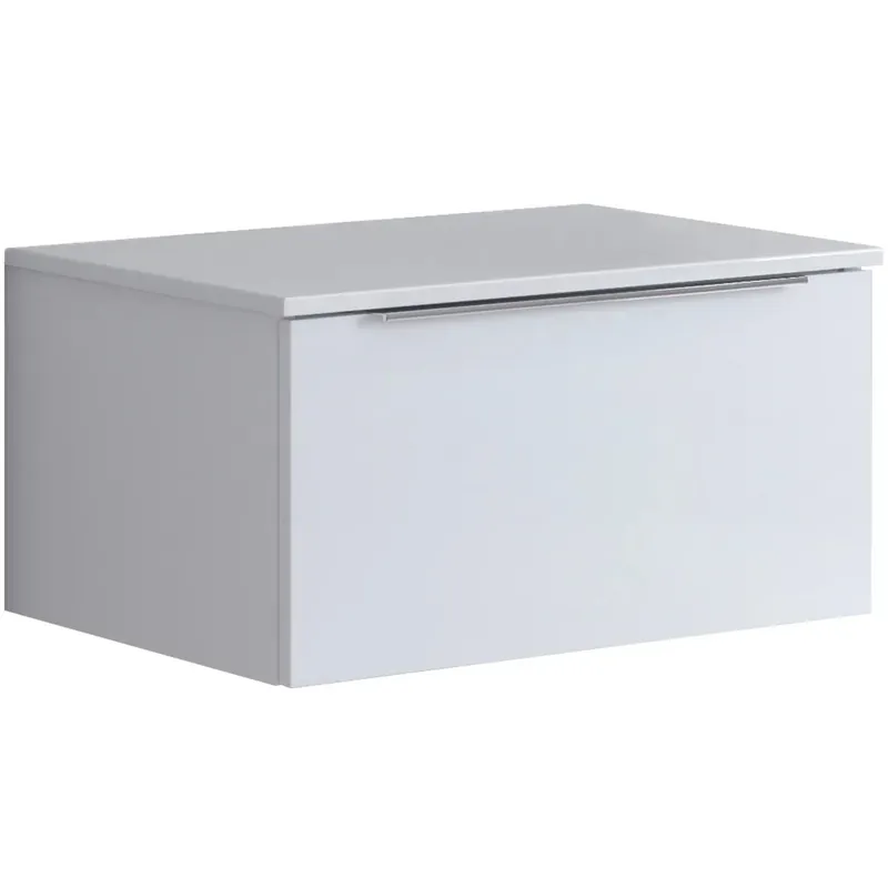 Mobile bagno cassettiera Bali con 1 cassetto laccato 60x30x45,5 cm bianco Premium