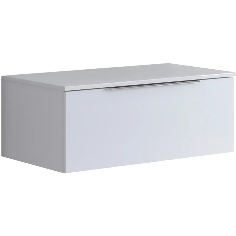 Mobile bagno cassettiera Bali con 1 cassetto 80x30x45,5 cm laccato lucido bianco Dagaanbieding