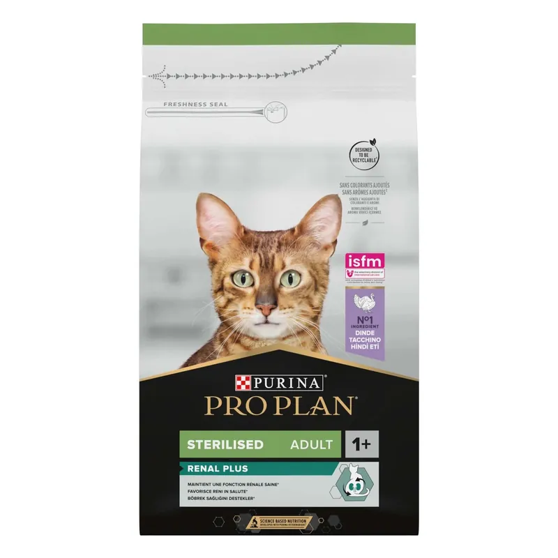 Cibo secco per gatti Purina ProPlan Sterilized Renal al tacchino 1,5 kg Tijdelijk Beschikbaar