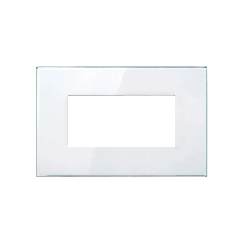 Shop Nu Placca 4 moduli 4BOX per Vimar® Plana™, Arkè™, Eikon™ Metacrilato bianco