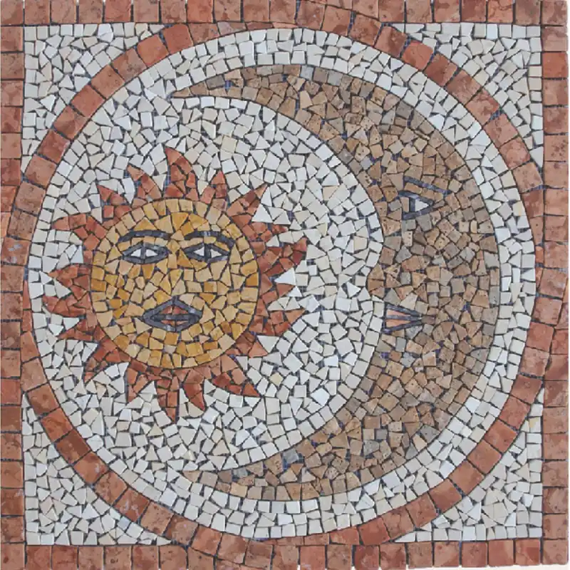 Rosone decorativo Sole e luna 66 cm x 66 cm Exclusieve Aanbieding