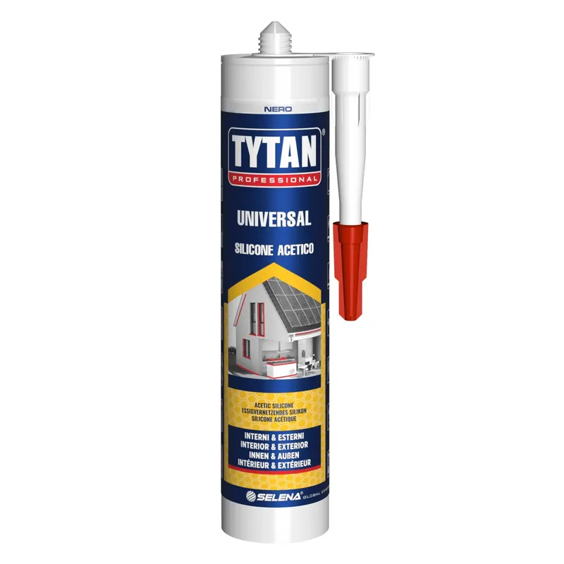 Sigillante Acetico Universale Tytan antimuffa nero 280 ml Favoriet