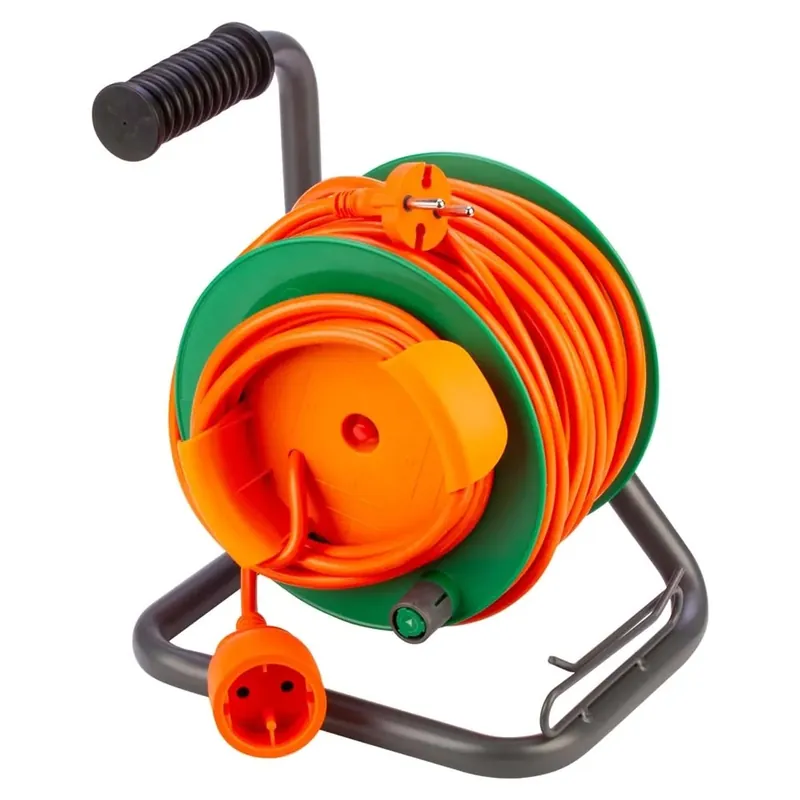 Avvolgicavo Mini H05VV-F 2x1,5 mm² 230 V con disgiuntore termico 15 m Tijdelijk Beschikbaar