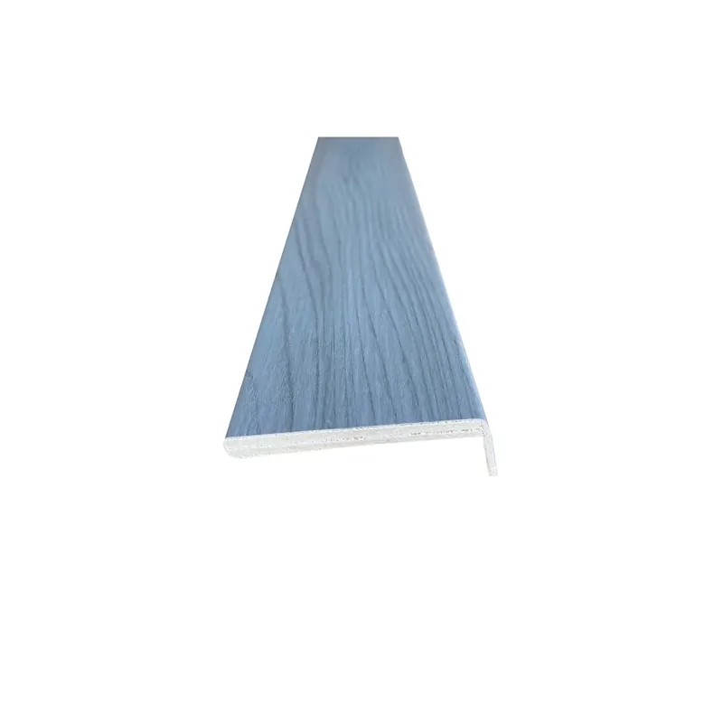 Populair Coprifilo liscio listellare laminato Olmo Cenere alt 7 cm con aletta