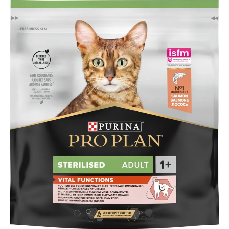Meest Verkocht Cibo secco ricco di Salmone Purina ProPlan Sterilised Adult 1+